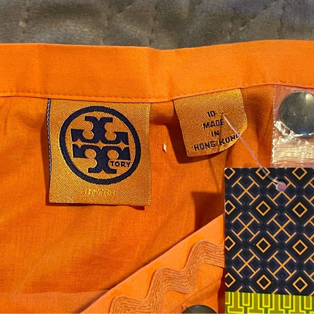 Tory Burch skirt‎ womens 10 NWT orange